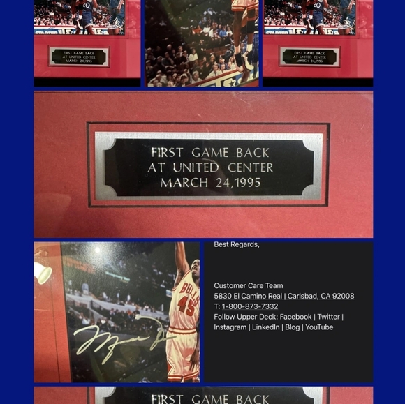 Autographed Michael Jordan PHOTO with UD COA - GOAT - JORDAN - Picture 4 of 6